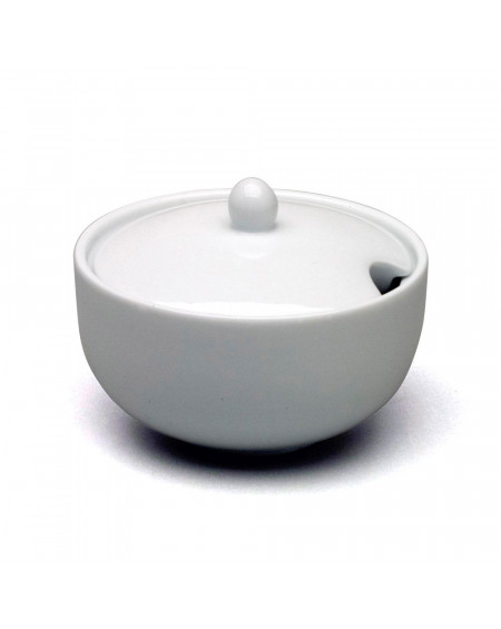 Saleros y Azucareros Salero y azucarero cocina blanco minimalista ceramica  con tapa madera 120020-120112