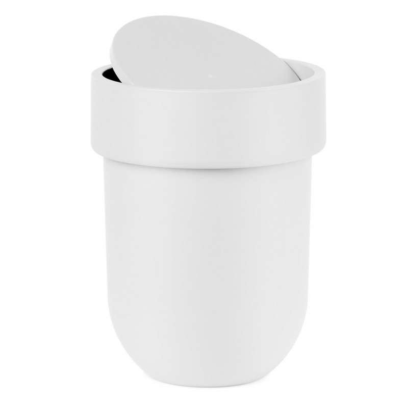 TOUCH CAN WITH LID WHITE