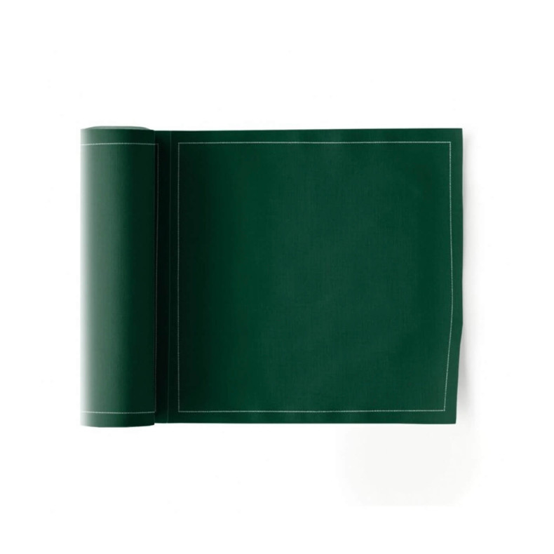 ROLLO 25 SERVILLETAS TELA 20X20 VERDE INGLÉS