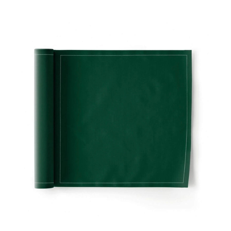 ROLLO 12 SERVILLETAS TELA 32X32 VERDE INGLÉS