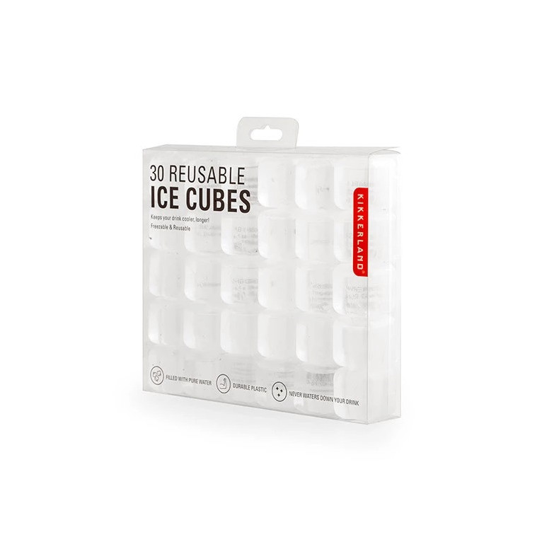 Cubos de hielo reutilizables de plástico transparente blanco para picnic  familiar al aire libre – 12 cubos de hielo