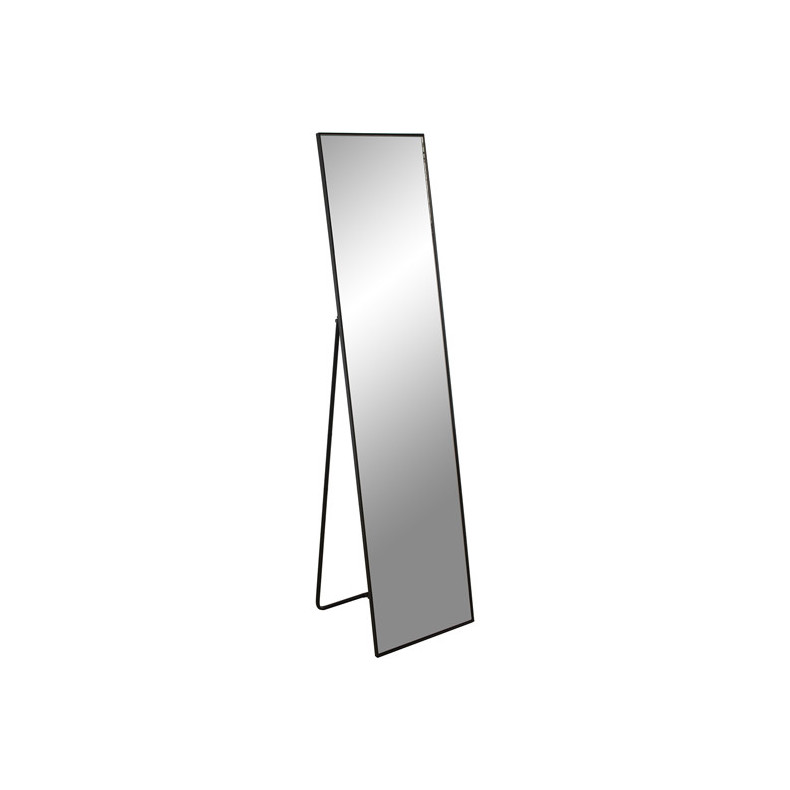 Heilmetz Espejo de pie con marco de metal negro 120x37cm espejo de pared  espejo de cuerpo