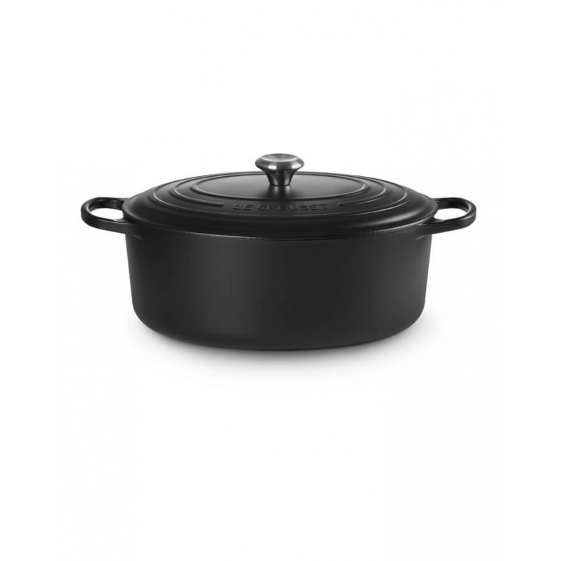 COCOTTE OVAL 35CM NEGRO MATE